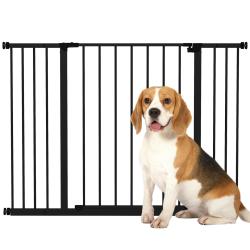 Barri&egrave;re de s&eacute;curit&eacute; portes et escaliers 107 x 4 x 76 cm r&eacute;glable sans per&ccedil;age ouverture une main m