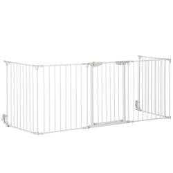 Barri&egrave;re de s&eacute;curit&eacute; modulable enclos chien 60 x 74.5 x 11 cm porte verrouillable pliable moderne &eacute;