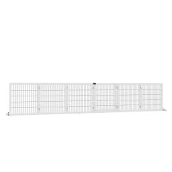 Barri&egrave;re de s&eacute;curit&eacute; chien modulable 432 x 36 x 70 cm panneaux pliables pieds amovibles stables sca