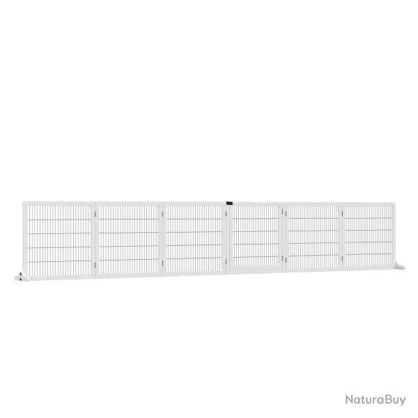 Barri�re de s�curit� chien modulable 432 x 36 x 70 cm panneaux pliables pieds amovibles stables sca