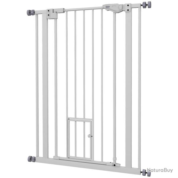 Barri�re de s�curit� pour animaux 74-80 x 104,1 cm fermeture automatique double verrouillage design
