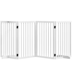 Barri&egrave;re de s&eacute;curit&eacute; pour animaux 206 x 35,5 x 76 cm modulable pliable pieds antid&eacute;rapants scandina