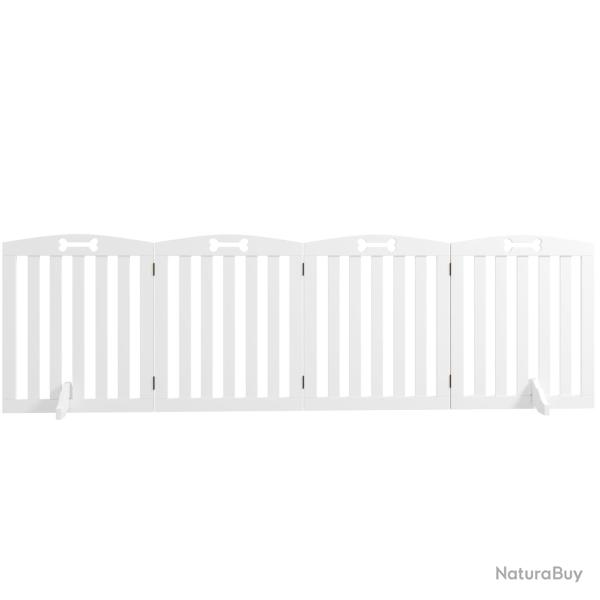 Barri�re de s�curit� pliable 4 panneaux pour chien escaliers 207,5 x 30 x 61 cm antid�rapante moder