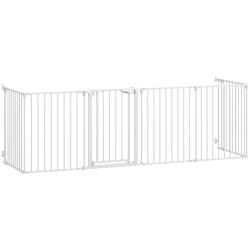 Barri&egrave;re de s&eacute;curit&eacute; pour chien et enfant 61 x 75 cm porte 1 main pliable et stable moderne en acie