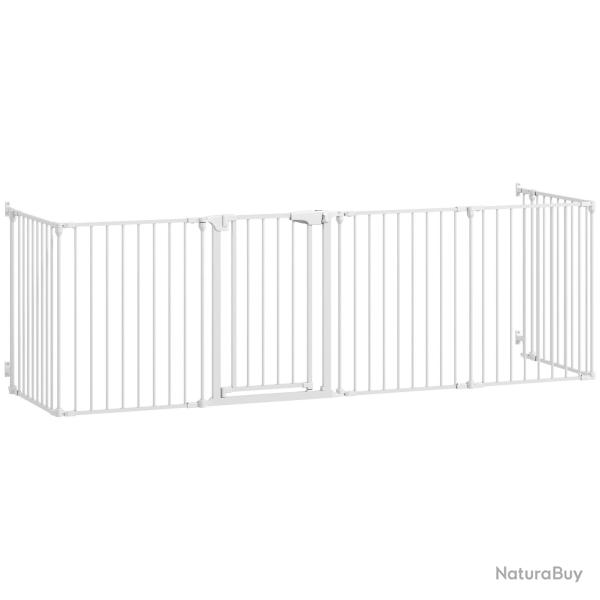 Barri�re de s�curit� pour chien et enfant 61 x 75 cm porte 1 main pliable et stable moderne en acie