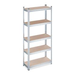 &Eacute;tag&egrave;re de garage spacieuse pour outils 150 x 70 x 30 cm r&eacute;glable design en acier argent&eacute; 13_0016889