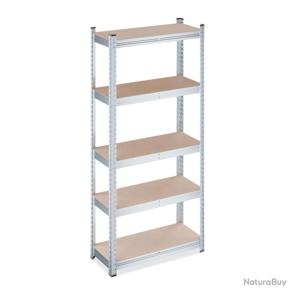�tag�re de garage spacieuse pour outils 150 x 70 x 30 cm r�glable design en acier argent� 13_0016889
