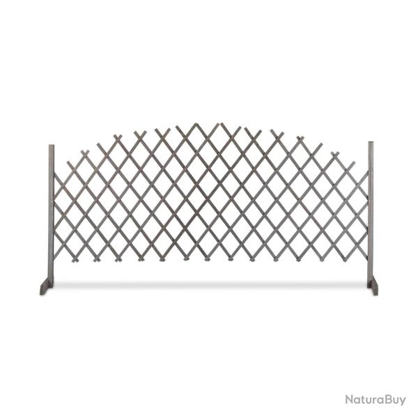 Treillis extensible d�coratif ajustable jardin 98 x 200 x 30 cm en bois de sapin naturel 13_0006356
