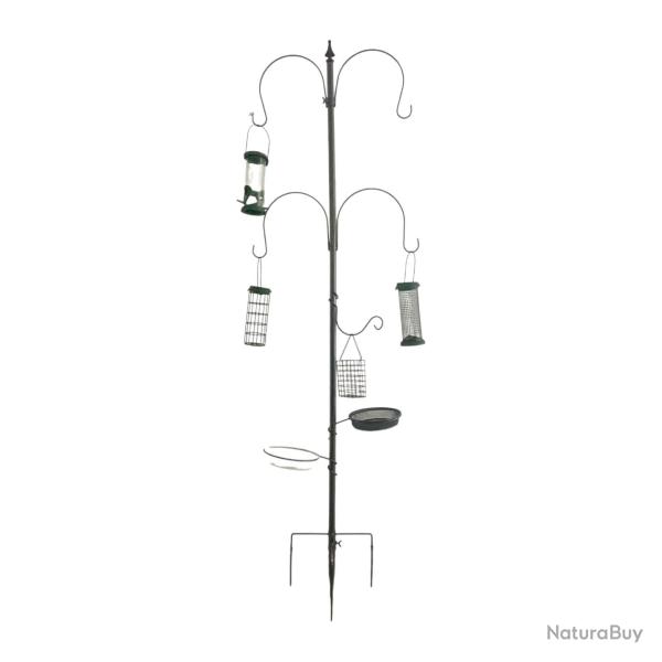 Mangeoire � oiseaux rustique avec support d�coratif 231 x 55,9 x 5 cm en acier marron 13_0017926