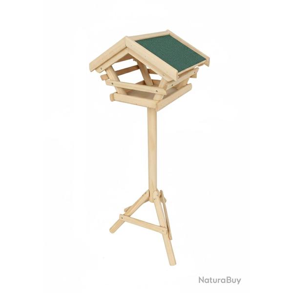 Mangeoire � oiseaux ind�pendante jardin hauteur 103 x 37 x 28 cm pour observation facile en bois na
