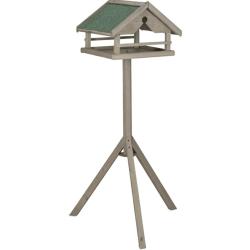 Mangeoire pour oiseaux sur pied jardin design ouvert 120 x 37 x 37,5 cm en bois de sapin naturel 13