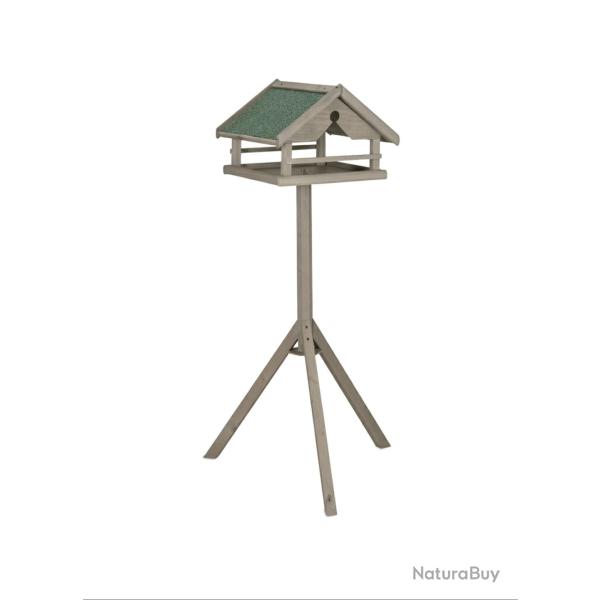 Mangeoire pour oiseaux sur pied jardin design ouvert 120 x 37 x 37,5 cm en bois de sapin naturel 13