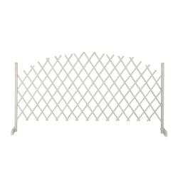 Treillis extensible d&eacute;coratif pour plantes grimpantes jardin 108,5 x 200 x 30 cm en bois de sapin n
