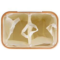 Conteneur de collecte pour bouteilles design moderne appartement 68,5 x 57 x 37 cm pratique en tiss