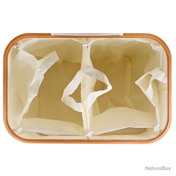 Conteneur de collecte pour bouteilles design moderne appartement 68,5 x 57 x 37 cm pratique en tiss