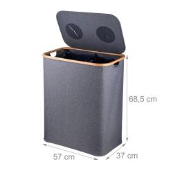 Conteneur de collecte pour bouteilles 68,5 x 57 x 37 cm pratique pour recyclage moderne en tissu ox