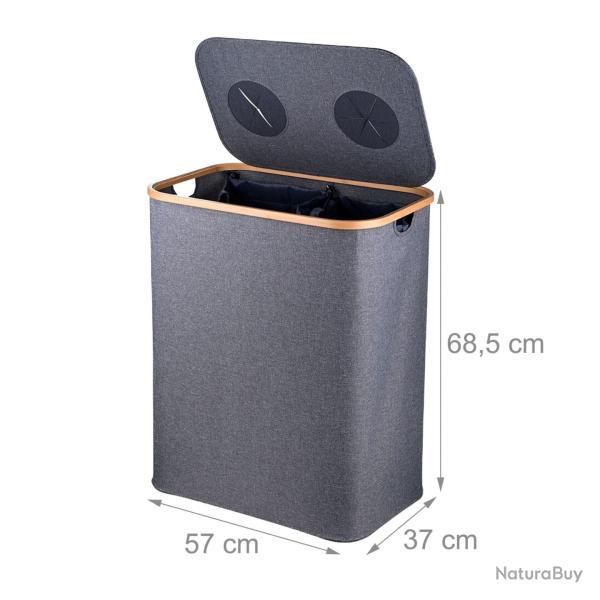Conteneur de collecte pour bouteilles 68,5 x 57 x 37 cm pratique pour recyclage moderne en tissu ox