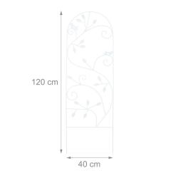 Treillis de jardin courb&eacute; d&eacute;coratif en fer 120 x 40 x 0,5 cm am&eacute;liore la croissance des plantes en