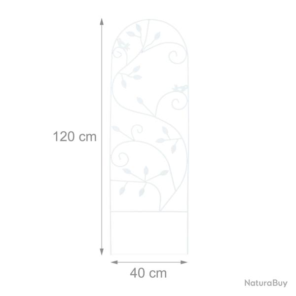 Treillis de jardin courb� d�coratif en fer 120 x 40 x 0,5 cm am�liore la croissance des plantes en
