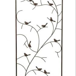 Treillis d&eacute;coratif pour plantes grimpantes 150 x 50 x 1 cm en acier brun 13_0018879