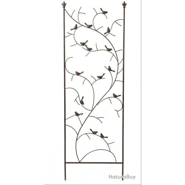 Treillis d�coratif pour plantes grimpantes 150 x 50 x 1 cm en acier brun 13_0018879