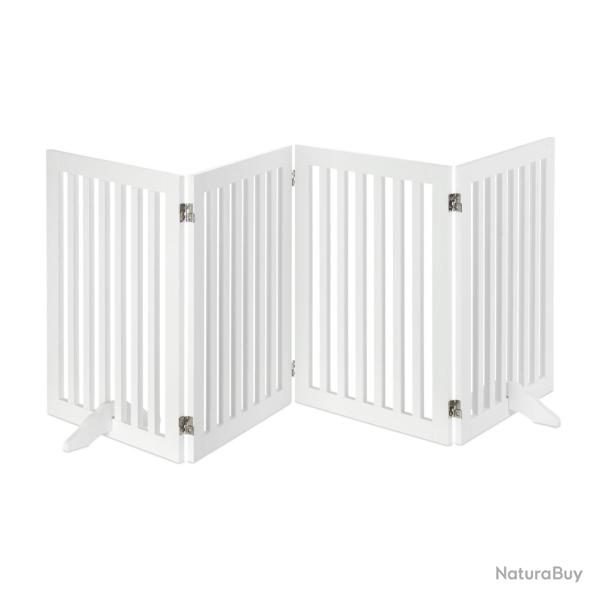 Barri�re de protection multifonctionnelle escaliers 70 x 51 x 2 cm stabilit� optimale en MDF blanc