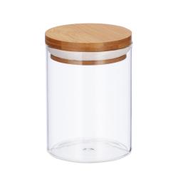 Lot de 3 pots de conservation en verre transparent cuisine 600 ml multifonctionnels avec couvercle