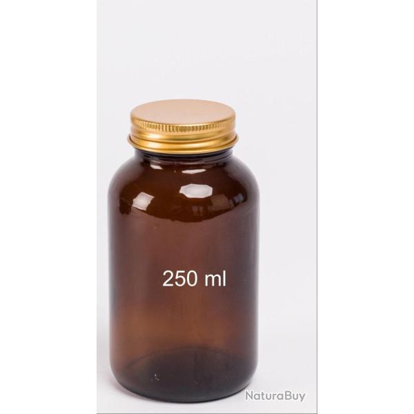 Lot de 5 bocaux en verre ambr� large ouverture 12 x 6 cm herm�tiques d�coratif cuisine en verre bru