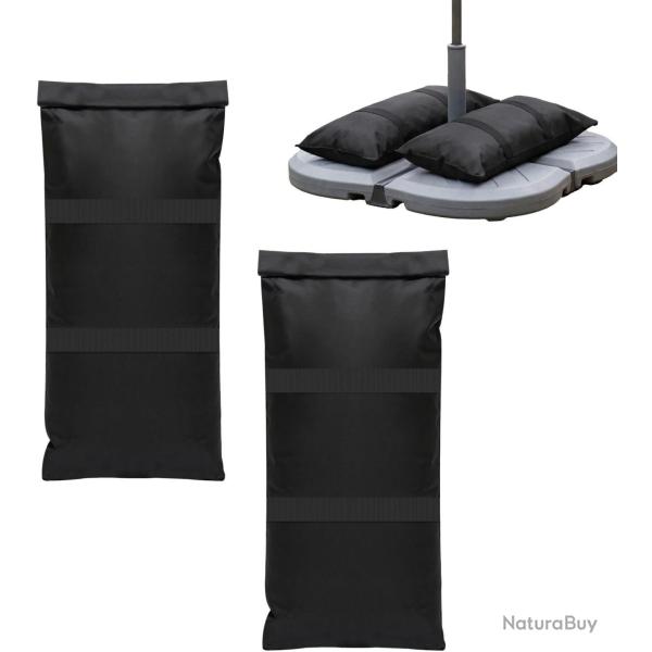 Lot de 2 sacs de lestage jardin terrasse 1 x 68 x 30 cm transportables avec poign�es en polyester n