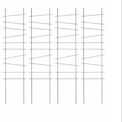 Lot de 8 treillis en m&eacute;tal pour rosiers 115 x 28 x 0,5 cm maintien s&ucirc;r design contemporain en acier