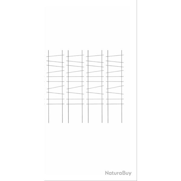 Lot de 8 treillis en m�tal pour rosiers 115 x 28 x 0,5 cm maintien s�r design contemporain en acier