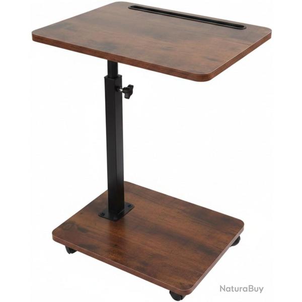 Table d'appoint r�glable mobile avec support tablette 40 x 30 cm hauteur 48 � 84 cm style industrie