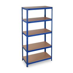 &Eacute;tag&egrave;re de rangement r&eacute;glable garage 180 x 90 x 45 cm capacit&eacute; 875 kg finition moderne en MDF noir