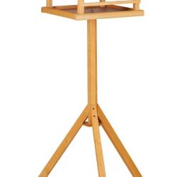 Mangeoire pour oiseaux sur pied jardin design ouvert 120 x 37 x 37,5 cm en bois de sapin naturel 13