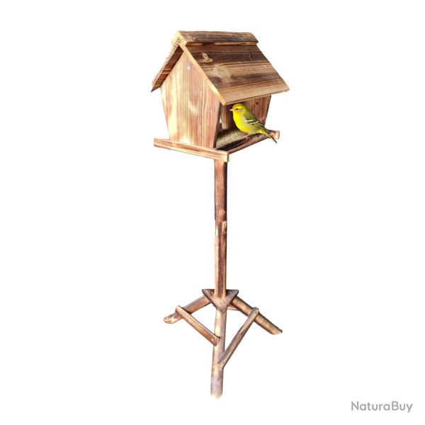 Mangeoire ind�pendante pour oiseaux sauvages jardin 107 x 32 x 27 cm en bois de sapin naturel 13_00