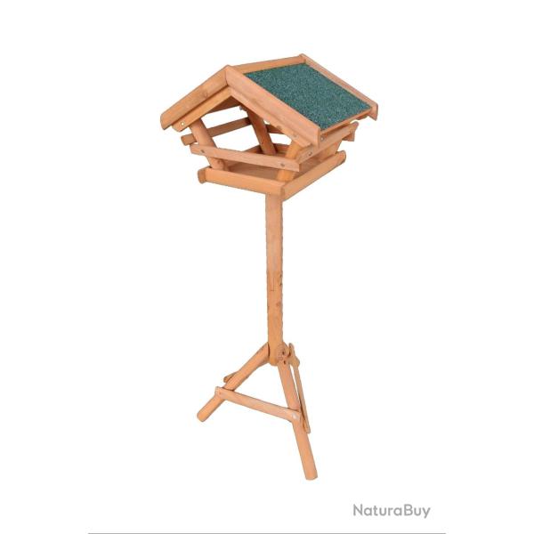 Mangeoire � oiseaux ind�pendante jardin hauteur 103 x 37 x 28 cm pour observation facile en bois na