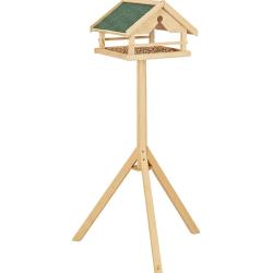 Mangeoire pour oiseaux sur pied jardin design ouvert 120 x 37 x 37,5 cm en bois de sapin naturel 13