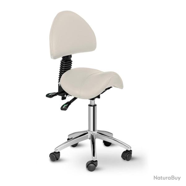 Tabouret si�ge chaise selle avec dossier beige 14_0003498