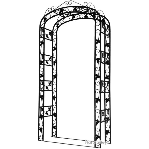 Arche de jardin en fer noir 240 x 120 x 45 cm pour rosiers et plantes grimpantes style d�coratif 13