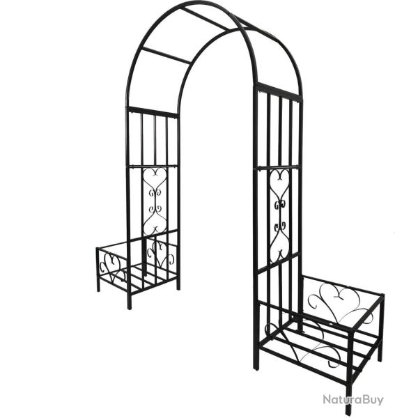 Arche de jardin romantique pour rosiers dimensions 206 x 216 x 50 cm avec jardini�res d�coratives e