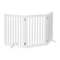Barri&egrave;re de protection multifonctionnelle 70 x 51 x 2 cm pour animaux en MDF blanc 13_0007504