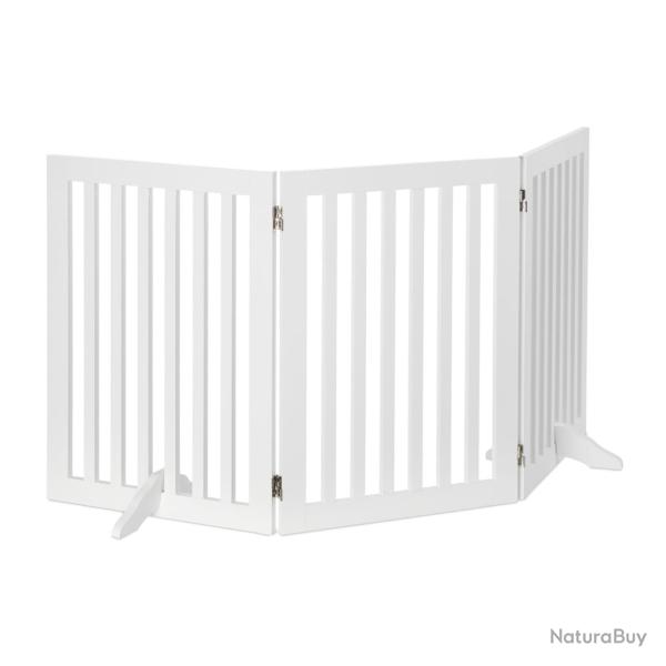 Barri�re de protection multifonctionnelle 70 x 51 x 2 cm pour animaux en MDF blanc 13_0007504