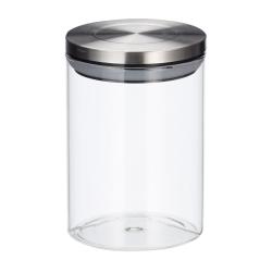 Lot de 3 pots de stockage ronds pour provisions s&egrave;ches 750 ml chacun cuisine design intemporel en v