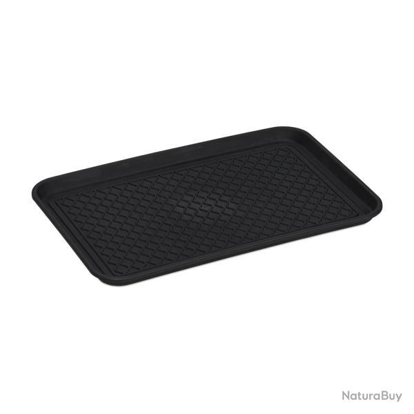 Bac � chaussures rectangulaire pour le vestibule 3 x 60 x 40 cm en polypropyl�ne noir 13_0007635