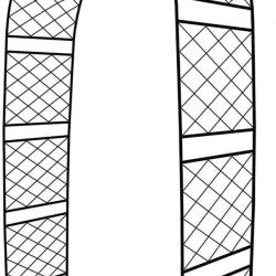 Arche pour rosiers en m&eacute;tal noir 240 x 140 x 50 cm design classique d&eacute;coratif jardin en fer noir 13