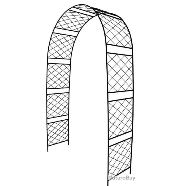 Arche pour rosiers en m�tal noir 240 x 140 x 50 cm design classique d�coratif jardin en fer noir 13
