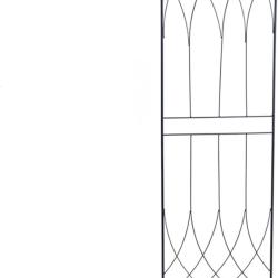 Lot de 2 treillis pour plantes grimpantes en acier noir 140 x 38 x 1 cm design &eacute;l&eacute;gant ambiance jar