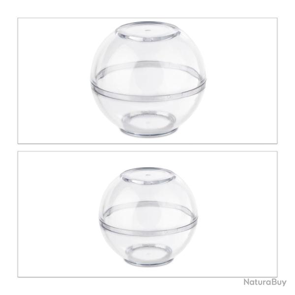 Lot de 2 bo�tes de conservation empilables pour r�frig�rateur 15 x 15 x 15 cm en plastique transpar