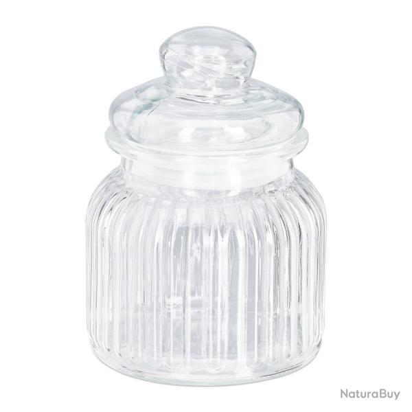 Lot de 6 bocaux en verre ronds herm�tiques cuisine transparent 700 ml en verre clair 13_0007965
