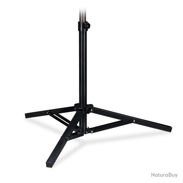 Pied de parasol pliant mobile jardin terrasse balcon 76 x 76 x 55 cm en acier noir 13_0008321